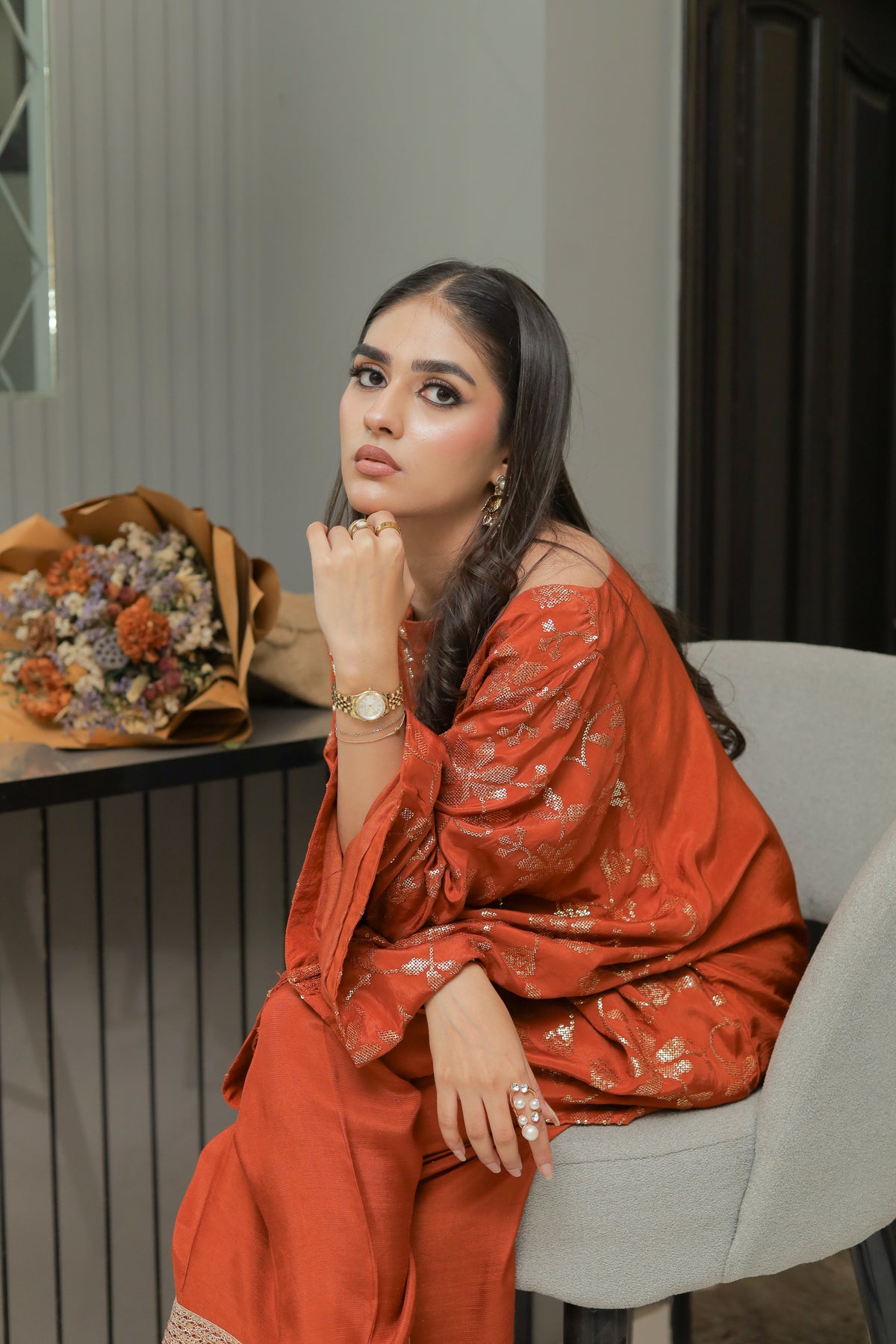 Terracotta With Kimono Cut